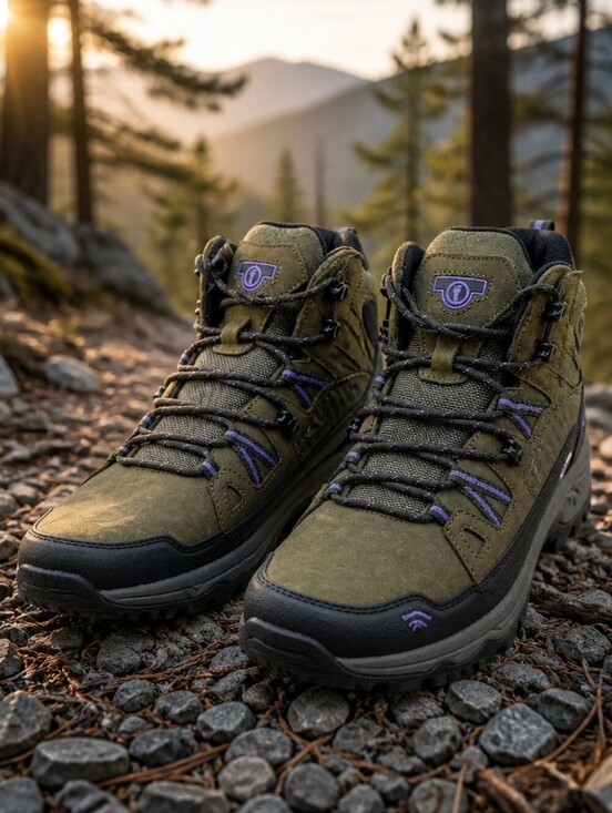 Orthofeet Shoes - Orthofeet Dakota Women's Waterproof Hiking Boots Olive Brown Size 12